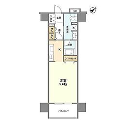 クリオ五反田 ワンルームの間取図画像
