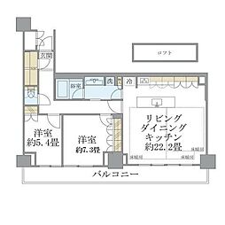 Brilliaist東雲キャナルコート 2LDKの間取図画像