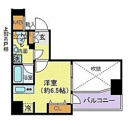デュアレス千代田三崎町 ワンルームの間取図画像