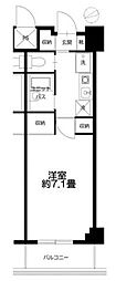 アーツ芝浦 1Kの間取図画像