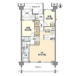 グランドメゾン杉並シーズンシーズン2 2LDKの間取図画像