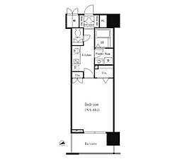 アーレア戸越公園 1Kの間取図画像