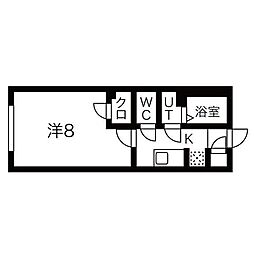トコタマテラス池上 1Kの間取図画像