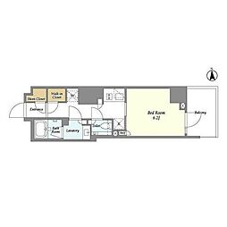 OrchidResidence渋谷富ヶ谷 1Kの間取図画像
