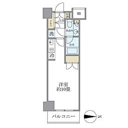 ParkSphere中野富士見町 ワンルームの間取図画像