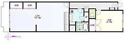 西池袋グリーンハイツ 1LDKの間取図画像