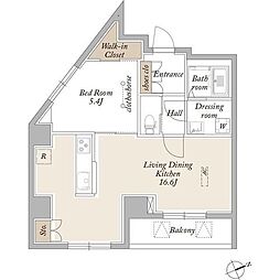 ARKMARK上北沢 1LDKの間取図画像