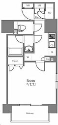 ガリシア東上野 1Kの間取図画像