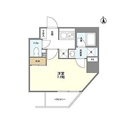 シェフルール新御徒町1 1Kの間取図画像