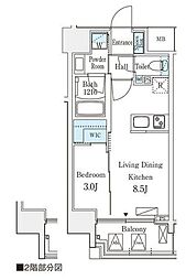 DUOFLATS池袋 1LDKの間取図画像