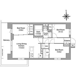 COMFORIALIV大森西 3LDKの間取図画像