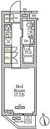 アークマーク南品川 1Kの間取図画像