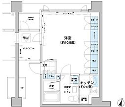 ガーデニエール砧レジデンス 1Kの間取図画像