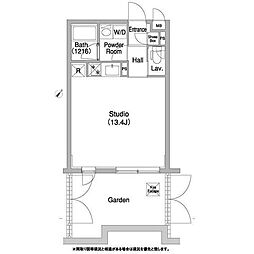 COMFORIA学芸大学 ワンルームの間取図画像