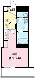 ソラシオ戸越 1Kの間取図画像
