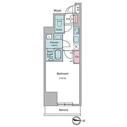 COMFORIA要町 1Kの間取図画像