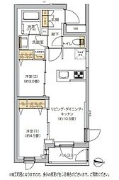 リビオメゾン湯島 2LDKの間取図画像