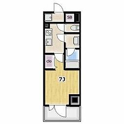 ピアース南麻布 1Kの間取図画像