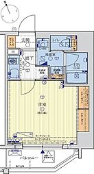 LEONCOMFORT西新橋 1Kの間取図画像