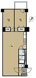 シティ市ヶ谷 2LDKの間取図画像