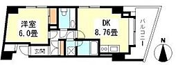 アイ・ブライト 1DKの間取図画像