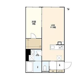 WELLSQUAREISM三軒茶屋 1LDKの間取図画像
