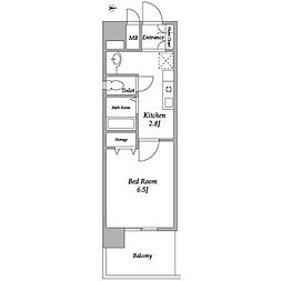 COMFORIA東品川 1Kの間取図画像