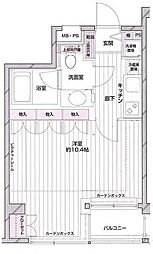 菱和パレス西麻布 1Kの間取図画像