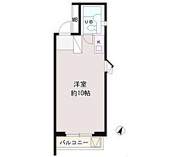 パーク・ノヴァ渋谷 ワンルームの間取図画像