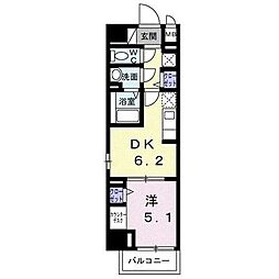 スアヴィス三ノ輪 1DKの間取図画像