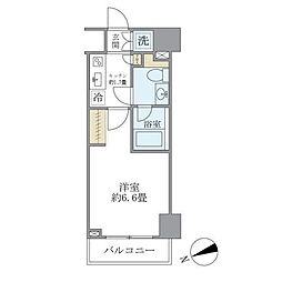 KDXレジデンス文京湯島 1Kの間取図画像