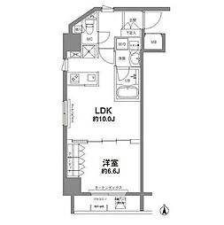 コンフォリア新宿御苑2 1LDKの間取図画像