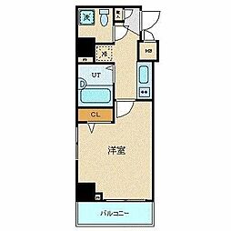 トーシンフェニックス八丁堀 1Kの間取図画像