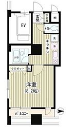 アクアコート 1Kの間取図画像