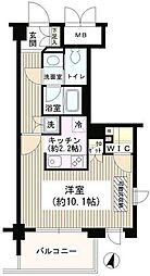 アゼリアテラス新宿 ワンルームの間取図画像