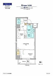 プラウドフラット本所吾妻橋 1LDKの間取図画像