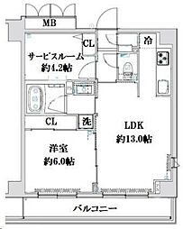 アルテシモグレイス 1SLDKの間取図画像