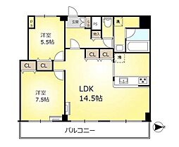 東建ニューハイツ西新宿 2LDKの間取図画像