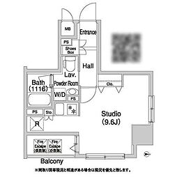コンフォリア浅草橋DEUX ワンルームの間取図画像