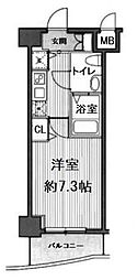 グランド・ガーラ西麻布 1Kの間取図画像