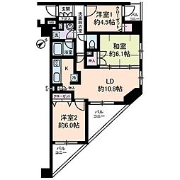 サンクレイドル・レヴィール池袋 3LDKの間取図画像