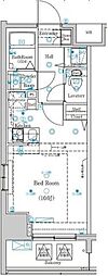 グランシアタワー亀戸 ワンルームの間取図画像