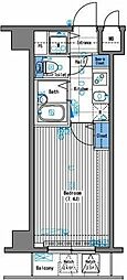 グランド・ガーラ三田 1Kの間取図画像