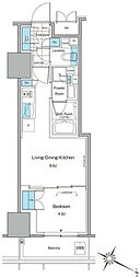 ルフォンプログレ北新宿 1LDKの間取図画像