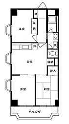 ベルヴェデール・ヒロ 3DKの間取図画像