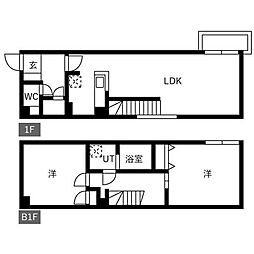 世田谷区代田5丁目マンション 2LDKの間取図画像