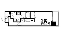 クリオ五反田 ワンルームの間取図画像