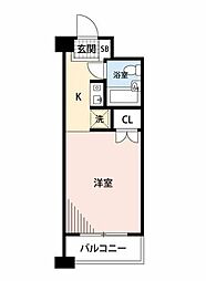 プライムアーバン勝どき ワンルームの間取図画像