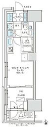 パークアクシス品川天王洲アイル 1LDKの間取図画像