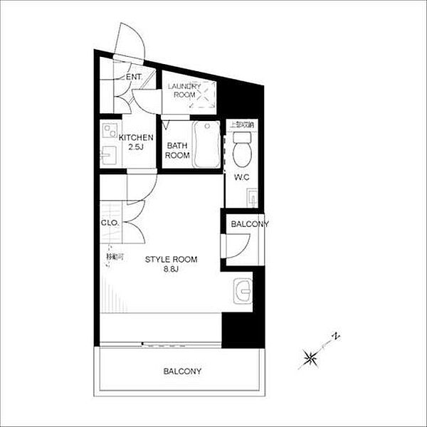 ティエドゥール麻布台 ｜東京都港区麻布台３丁目(賃貸マンション1K・7階・25.11㎡)の写真 その2